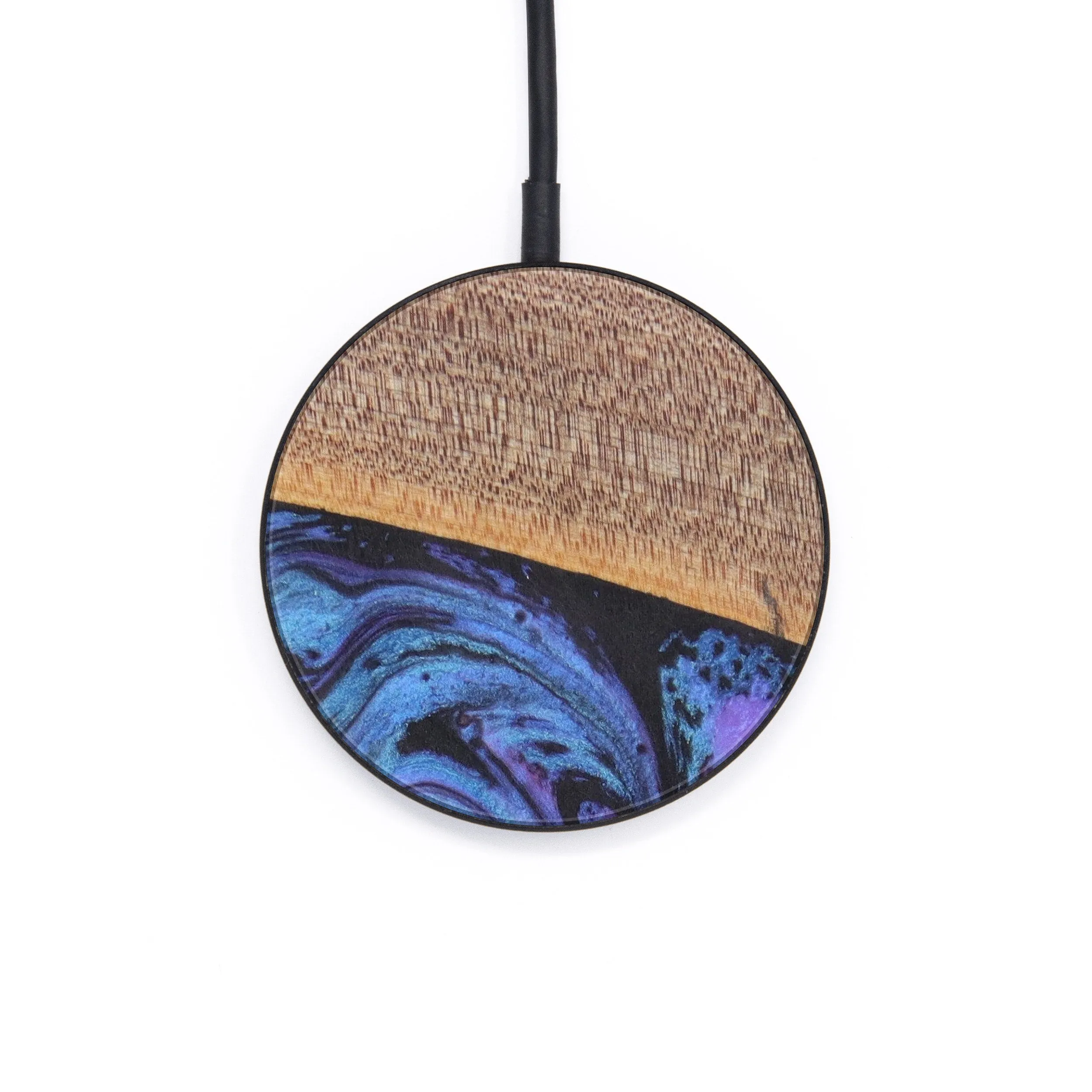 Circle Wood Resin Wireless Charger - Devante (Purple, 611774)