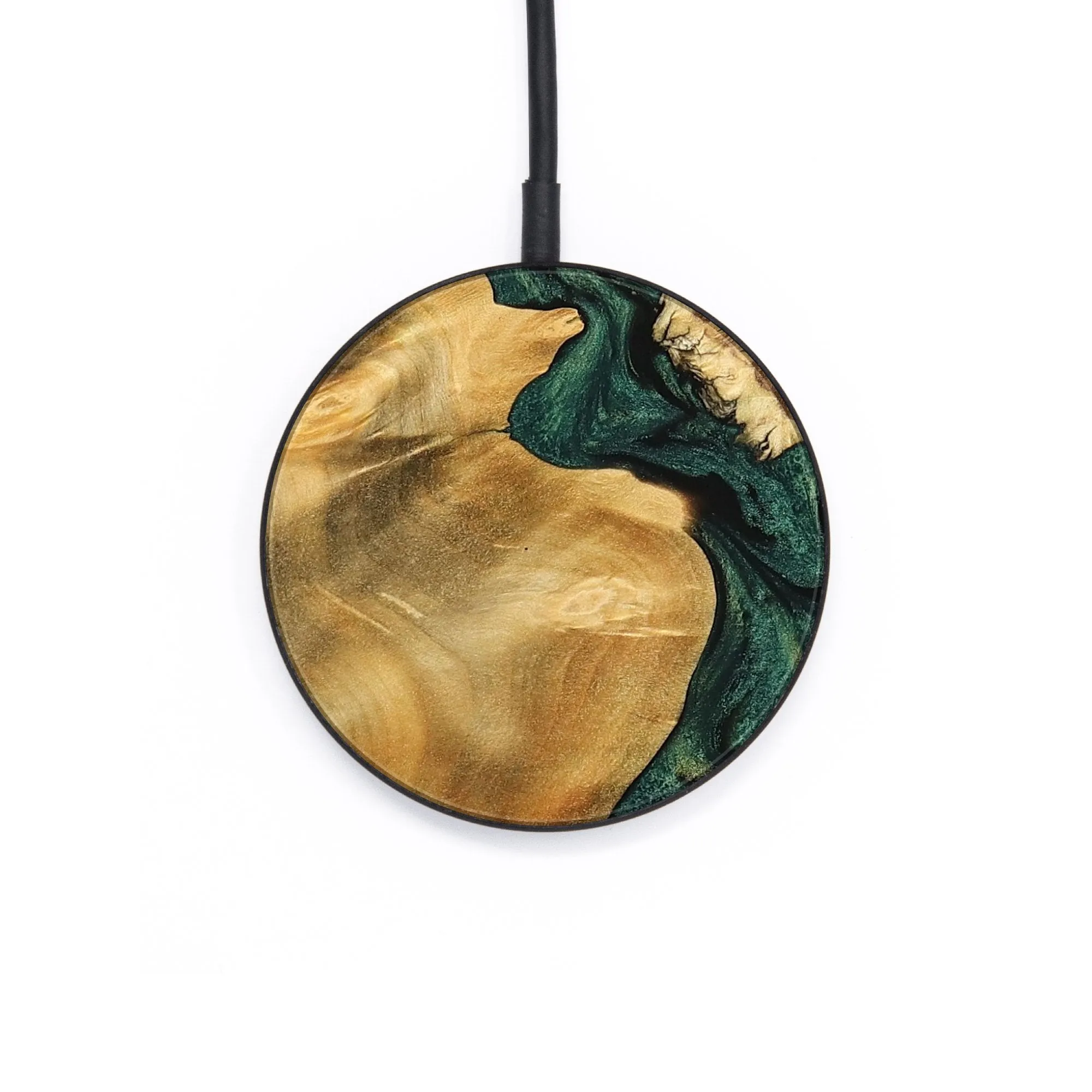 Circle Wood Wireless Charger - Willard (Green, 742850)