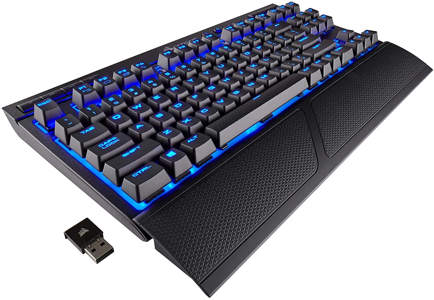 Corsair Keyboard K63 Wireless Mechanical Gaming Keyboard, backlit Blue LED, Cherry MX Red - Quiet & Linear - CS-CH-9145030-NA