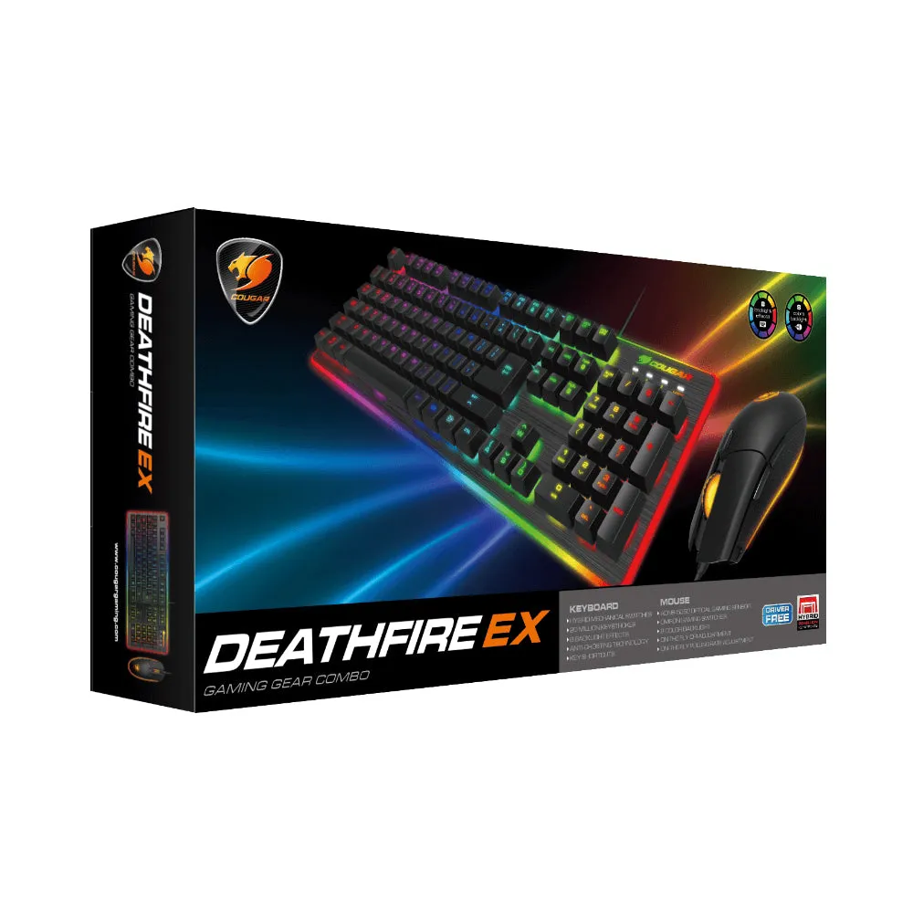 Cougar Wired Combo Gaming Keyboard/ Mouse Deathfire EX Gaming Gear