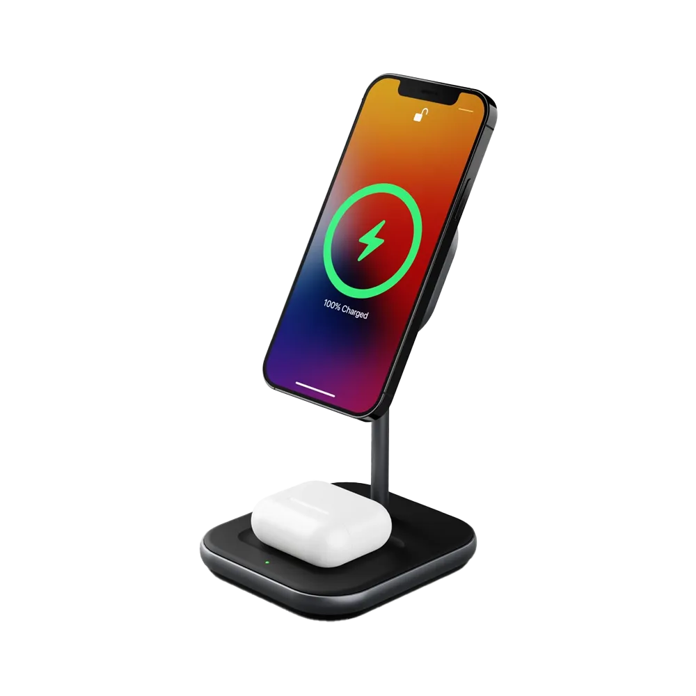 Cygnett 2-IN-1 Wireless Magnetic Desk Charger 15W Black