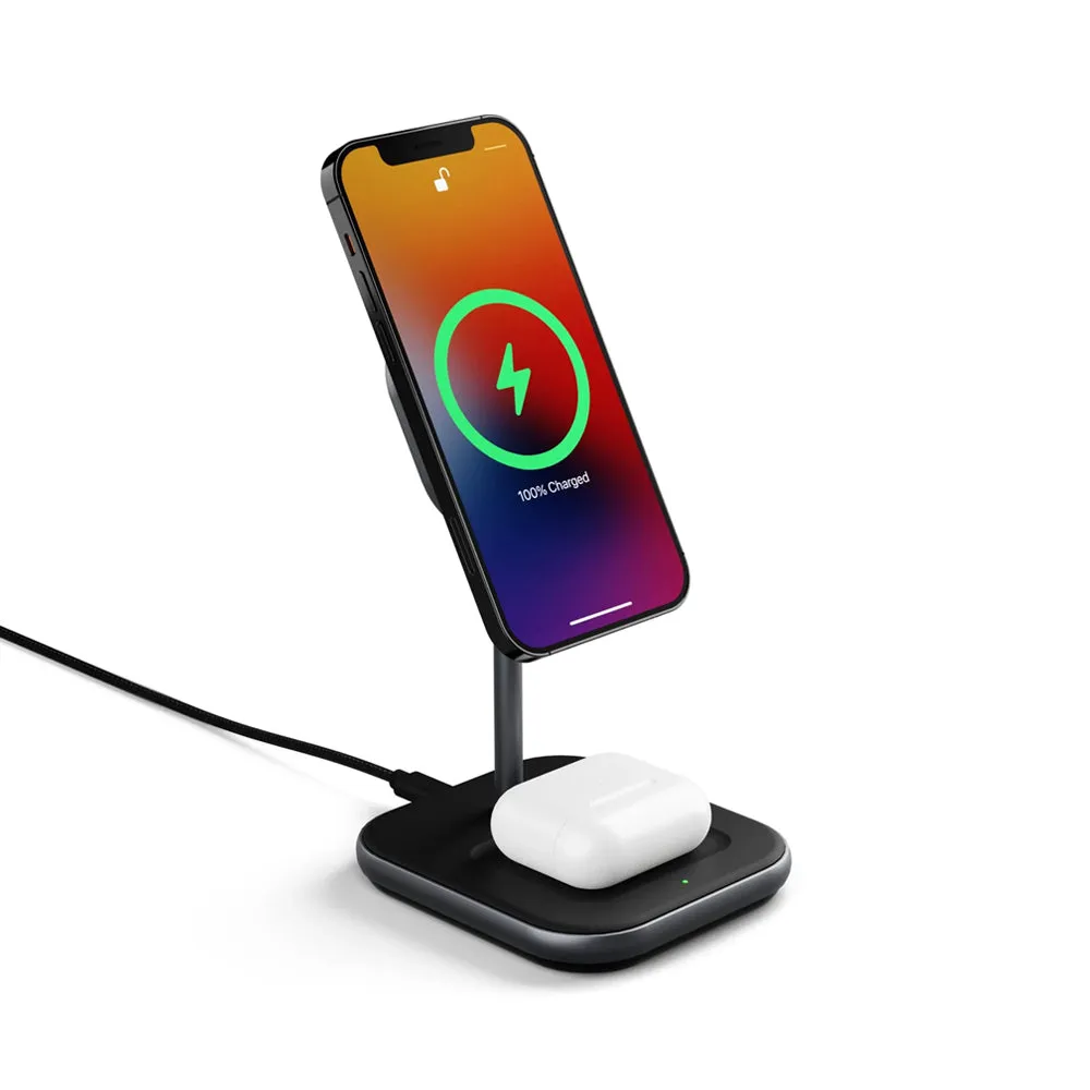 Cygnett 2-IN-1 Wireless Magnetic Desk Charger 15W Black