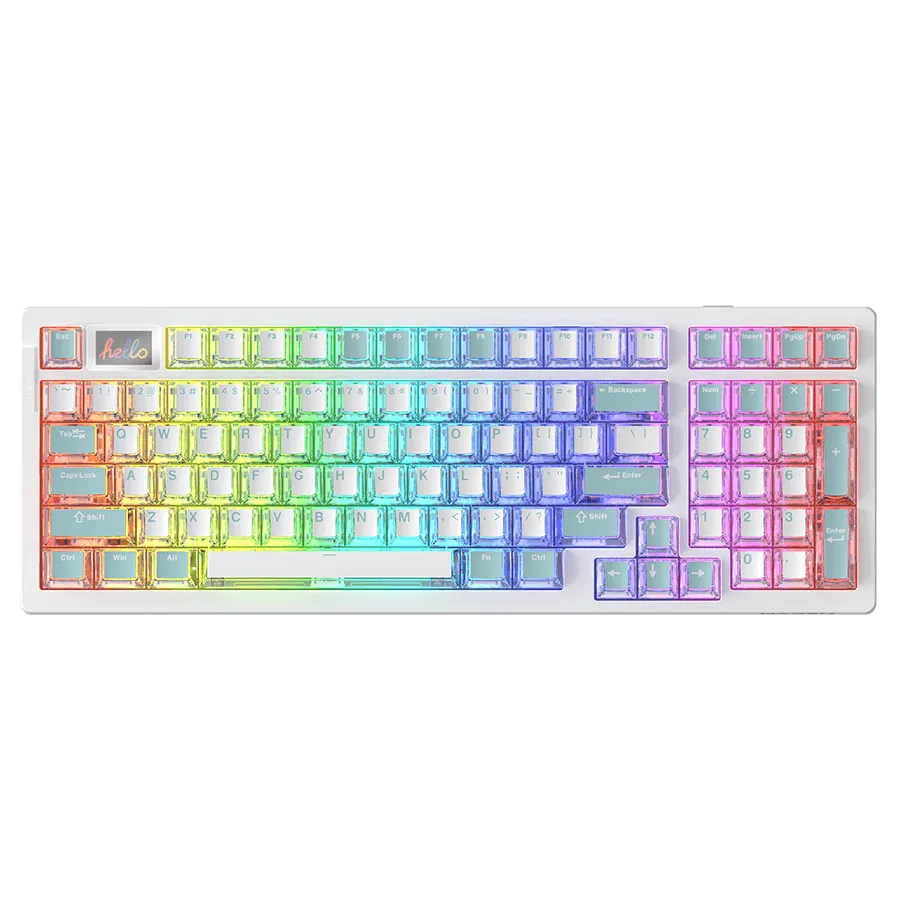 DAREU A98 PRO II NEON | Wireless 98-Key RGB Custom Hotswap Keyboard with Display