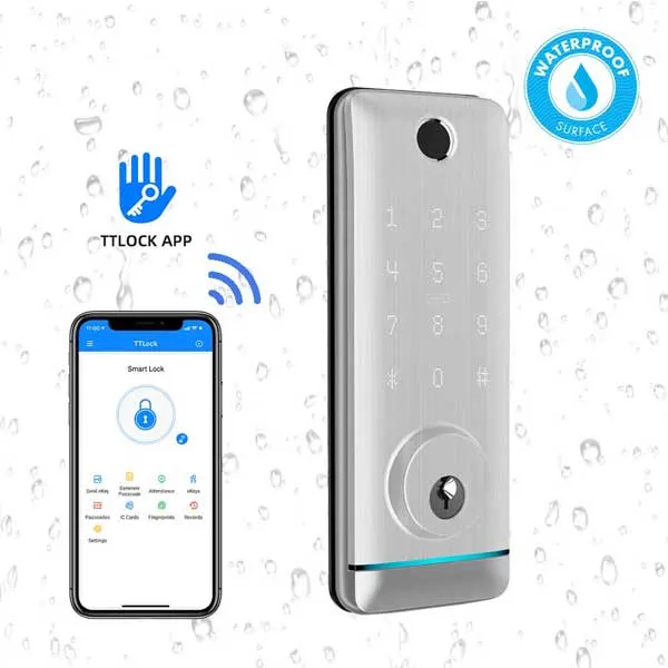 DeGuard Pro - Premium Electronic Keyless Entry Smart Deadbolt - T1B - Bluetooth / Fingerprint / RFID / Wi-Fi - IP55