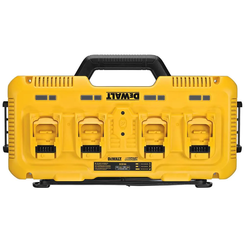 DeWALT DCB104 4 Port Durable Multiport Recharging Simultaneous Fast Charger