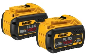 DeWALT DCB609-2 Rechargeable Battery Pack, 20/60 V Battery, 9 Ah :PK 2: QUANTITY: 1