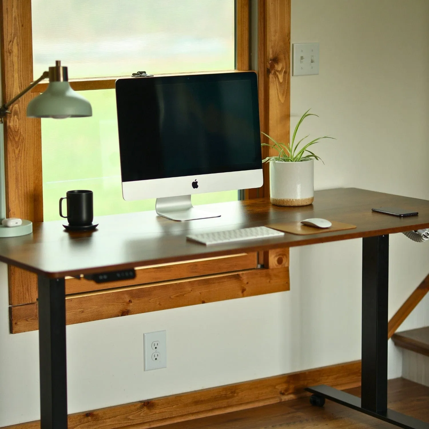 Electric Standing Desk w/ Wireless Charger - 63" Width x 30" Depth