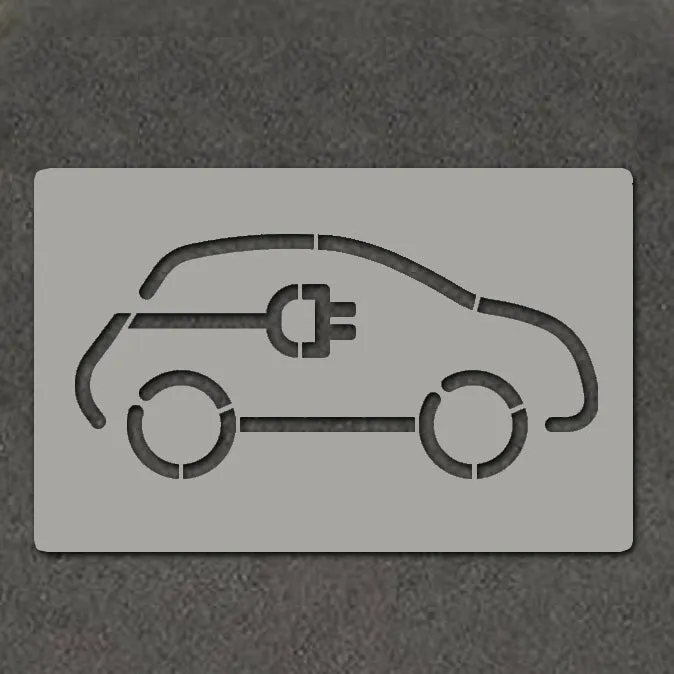 Electric Vehicle Car Charging Stencil