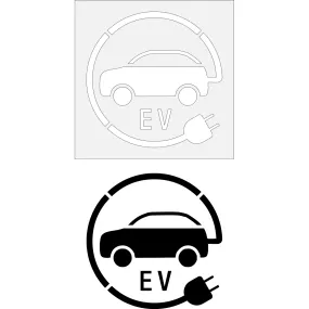 Electric Vehicle Charging Plastic Stencil