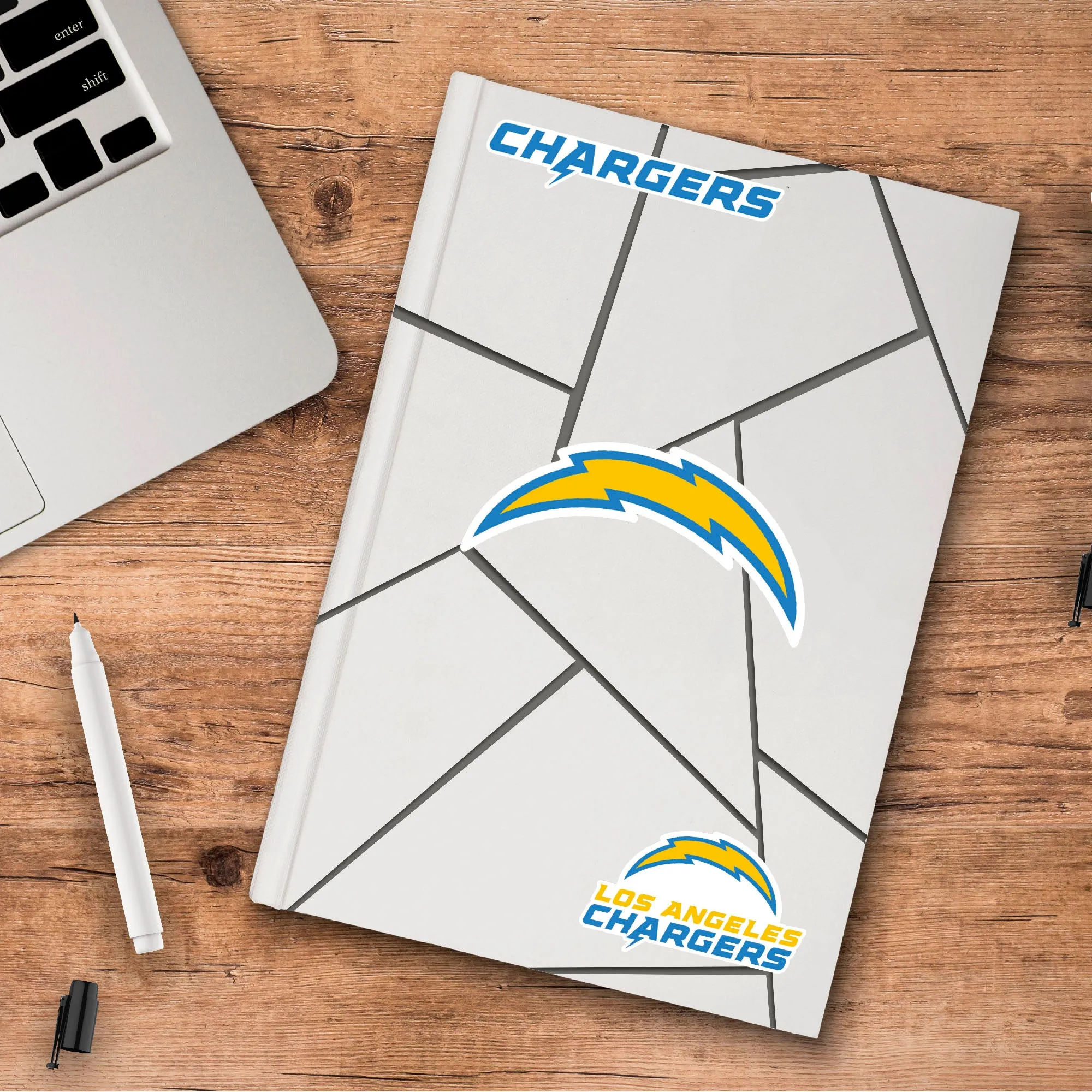 Fanmats Los Angeles Chargers 3 Piece Decal Sticker Set