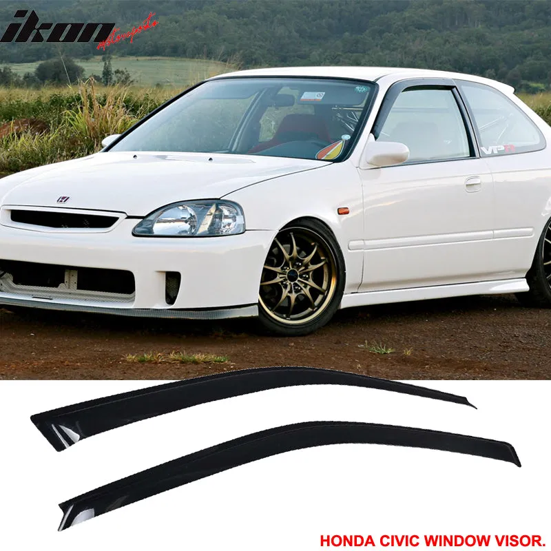 Fits Honda Civic 99-00 EK 3D Front Bumper Lip   Sun Window Visor