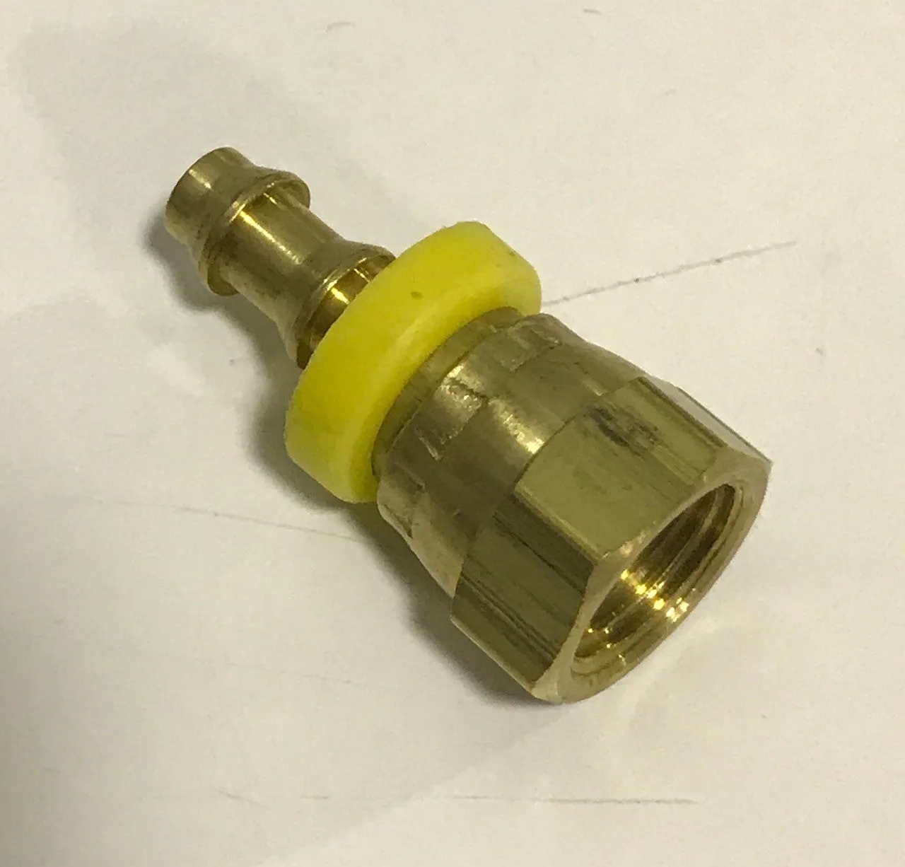 GAFFRIG PART #7033 SPEEDO FITTING 4 AN HOSE FITTING - 1/4-18 NPT FEMALE BRASS SWIVEL