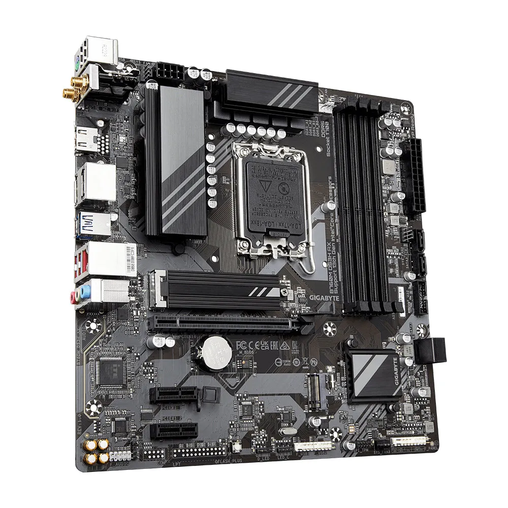 Gigabyte Ultra Durable B760M DS3H AX DDR5 WiFi6 Standard Micro-ATX (mATX) Intel Motherboard | Intel LGA1700 Socket