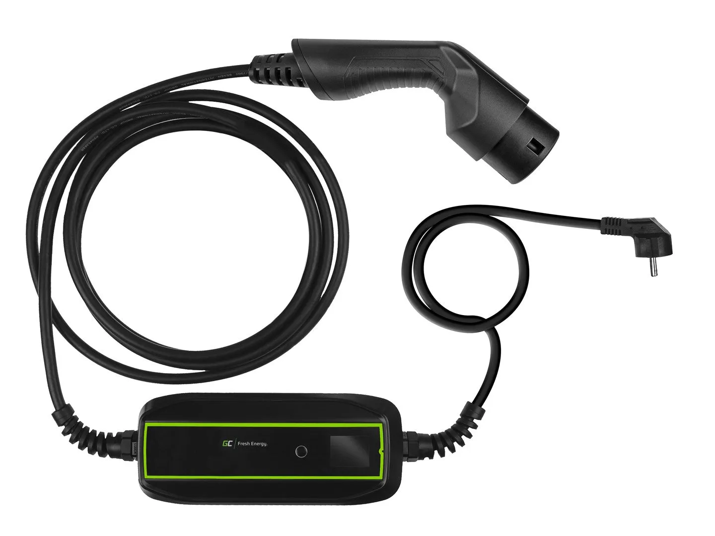 Green Cell Ev16 Electric Vehicle Charging Station Black 1 Built-In Display Lcd