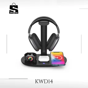 Headphone Stand Headset Holder 4 in 1 Wireless Charger