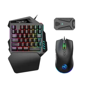 HXSJ P8 V100 J900 Gaming Keyboard and Mouse Converter Bundle with One-Handed Keyboard and Programmable Gaming Mouse