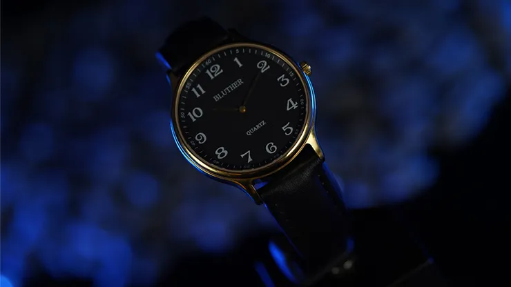 Infinity Watch V3 - Gold Case Black Dial / PEN Version (Gimmick and Online Instructions) by Bluether Magic - Trick