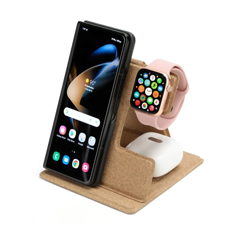 ITWC 1155 FARO - @memorii Mag 3 in 1 Foldable Cork Wireless Charger