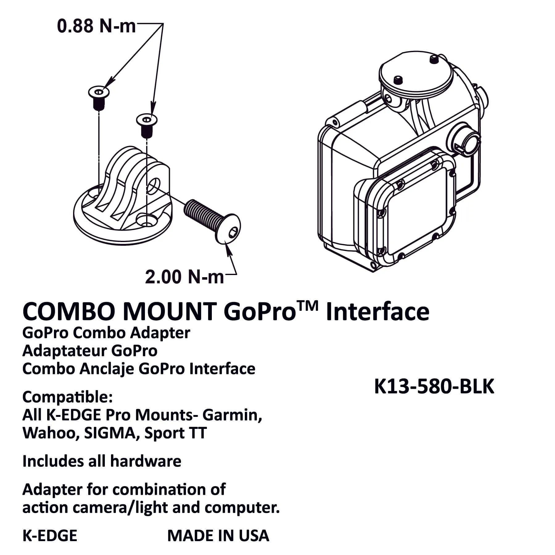 K-Edge Combo Mount Adaptor