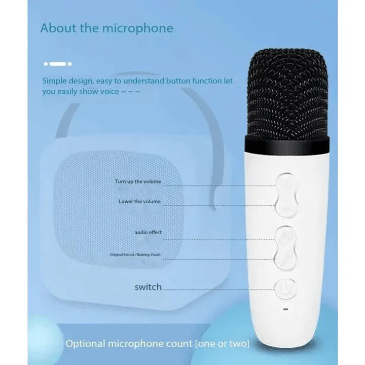 Karaoke Portable BT Speaker With Microphone SD-503