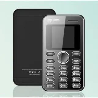 Kechaoda K55 (Golden) Mini Ultra Slim Credit Card Size Mobile Phone With Bluetooth Connectivity,BT Dialer,1.44 inch QQVGA Display,GSM Single SIM Keypad Mobile(ONLY MOBILE PHONE AND CHARGING CABLE IN BOX,NO CHARGER OR EARPHONE)