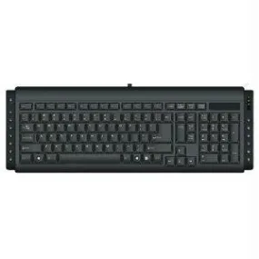 Keytronics Large L Shap Enter Key Keyboard, Usb Cable, Black With Usb 2 Port Hub