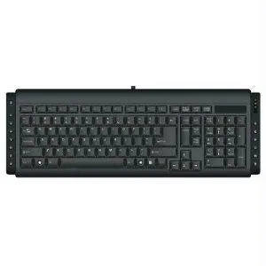 Keytronics Large L Shap Enter Key Keyboard, Usb Cable, Black With Usb 2 Port Hub