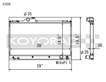 Koyo Radiator - 01-05 Lexus IS300 (MT) - V2356