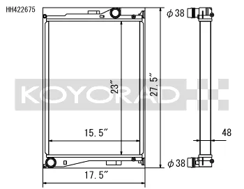 Koyo Radiator - 01-06 BMW E46 M3 3.2L I6 - HH422675