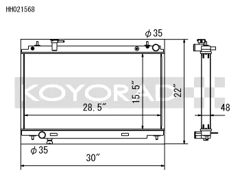 Koyo Radiator - 03-06 Nissan 350Z 3.5L V6 - HH021568