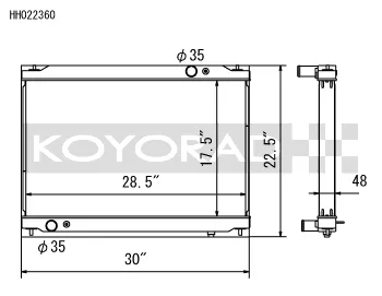 Koyo Radiator - 09  Nissan GT-R R35 3.8L (AT) - HH022360