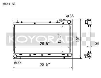 Koyo Radiator - 99-01 Subaru Impreza RS / Outback 99-02 Subaru Forester 2.5L  - VH091163