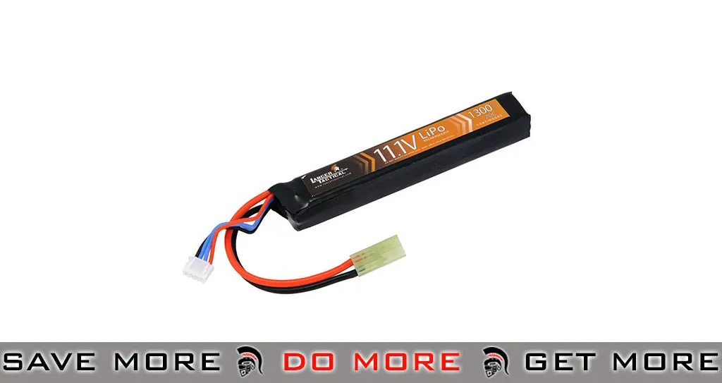 Lancer Tactical 11.1V 1300MAH 15C Li-po Stick Battery