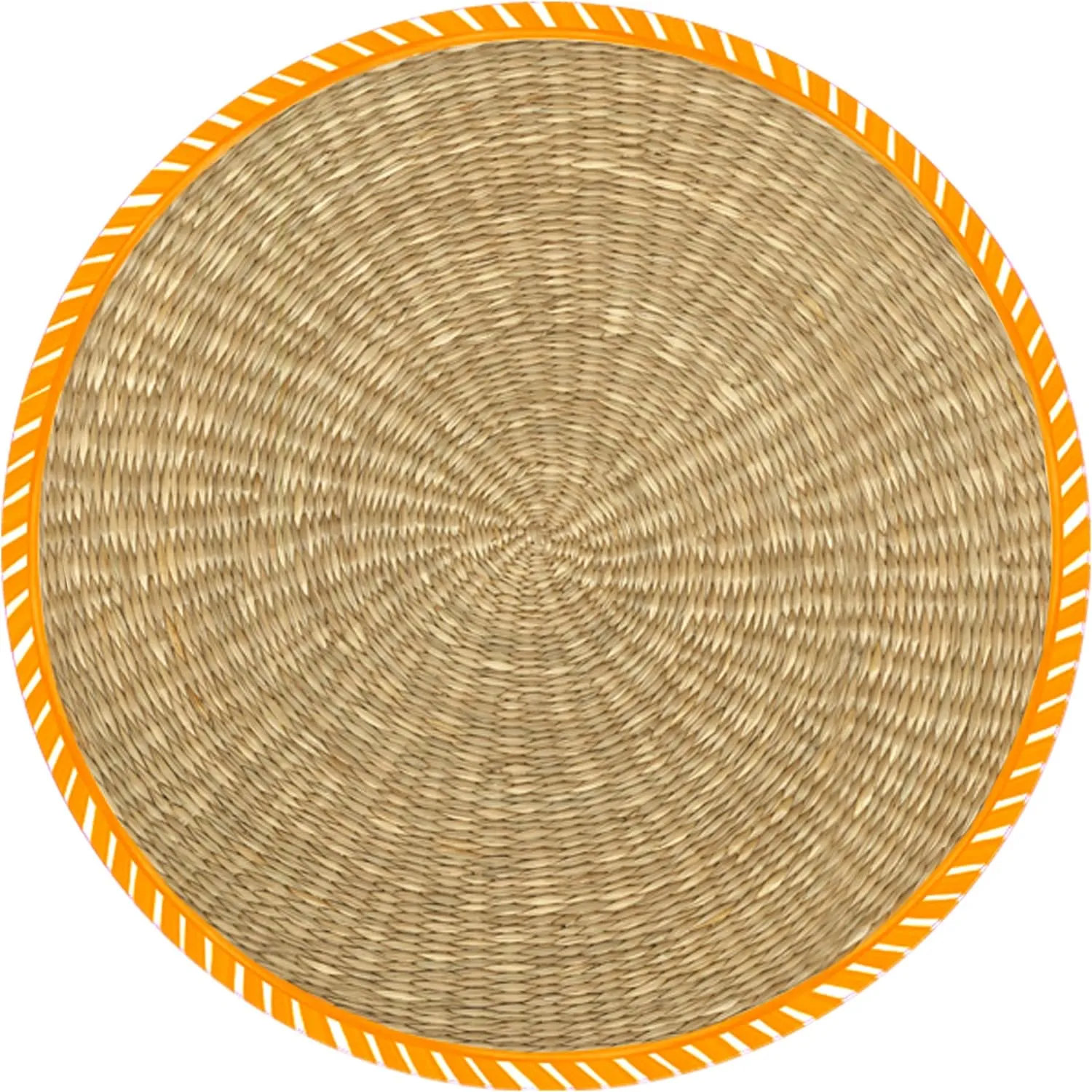 Le Cadeaux 15.5" Round Paper Placemats – Sicily Orange – Pack of 20