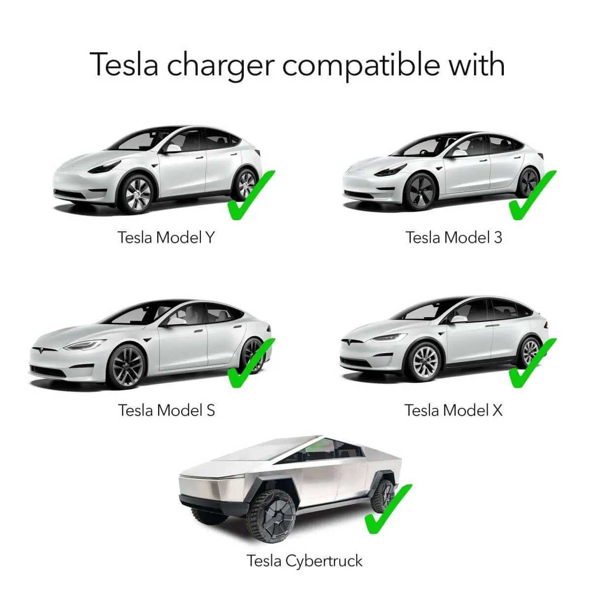 Lectron Portable Level 1 Tesla EV Charger | 110V | 15 Amp | NEMA 5-15 | Standard / WiFi-Enabled