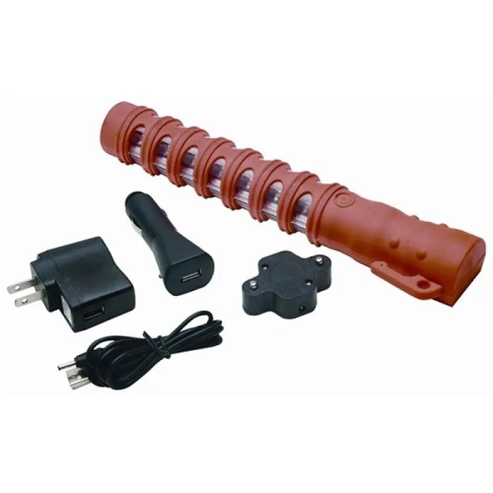 LED Baton Road Flare w/ Flashlight: Red LEDs