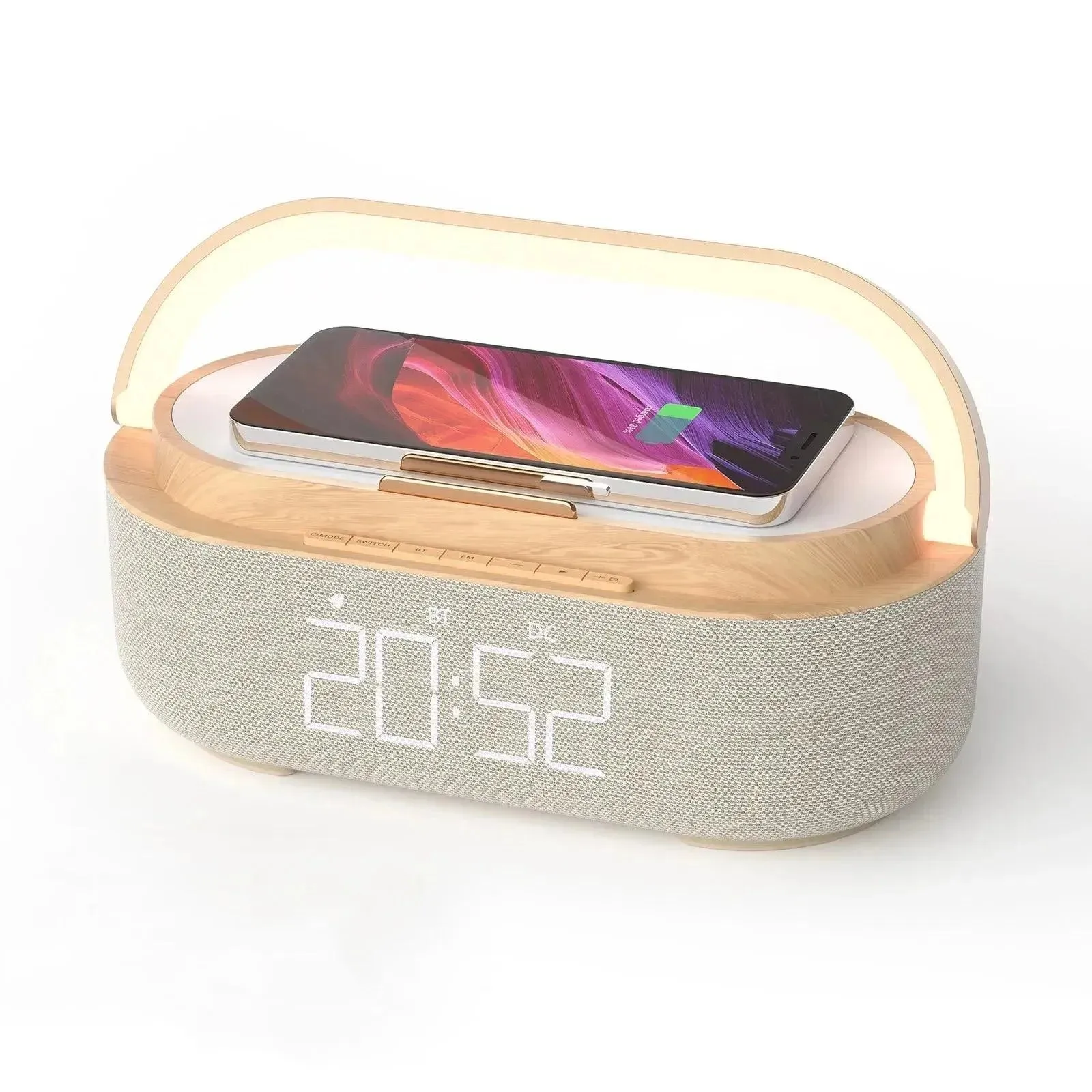 LED digital clock Wireless charger glow-in-the-dark fashion wall clock Multi-functional USB plug electronic clock home decor