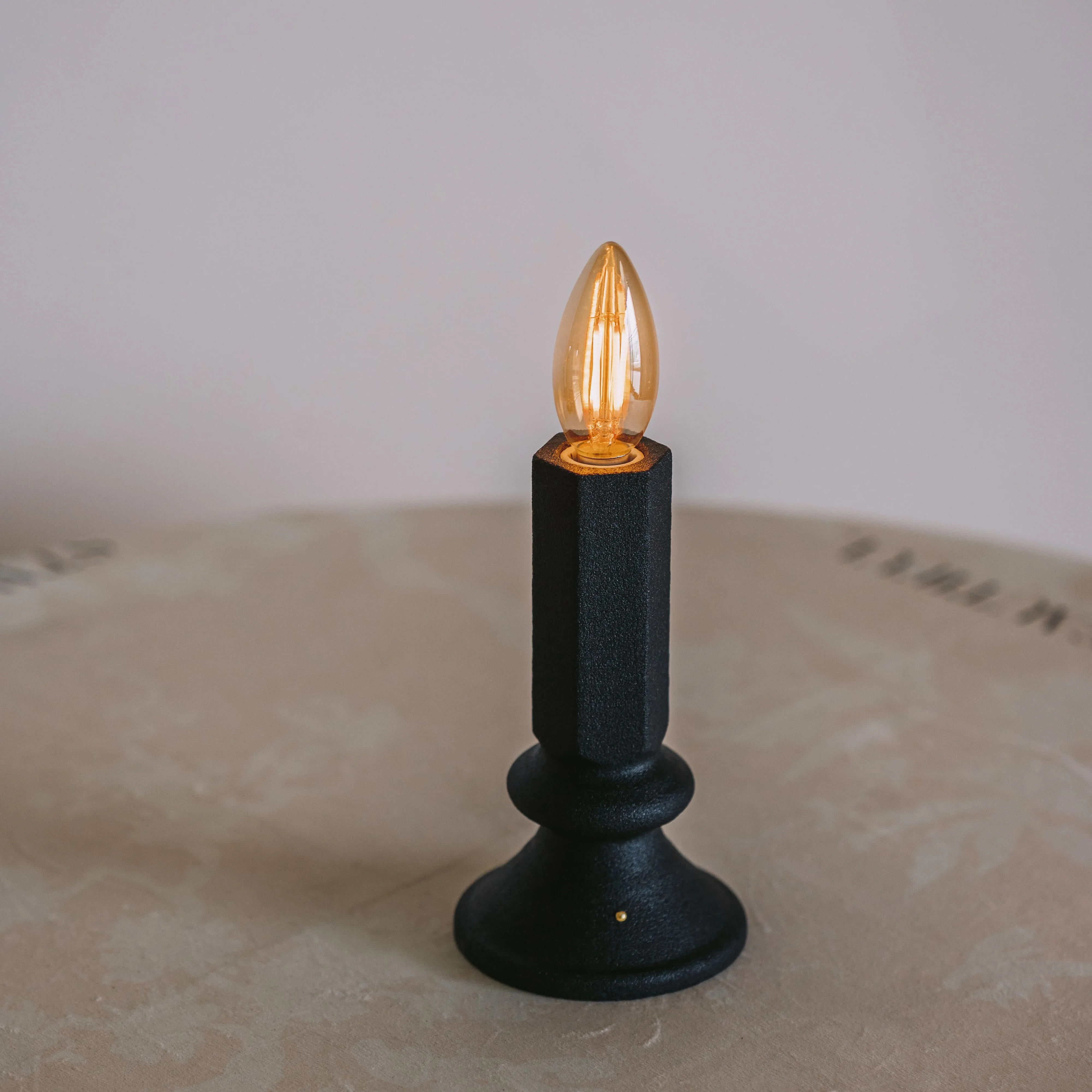 LED Sandstone Candle Table Lamp