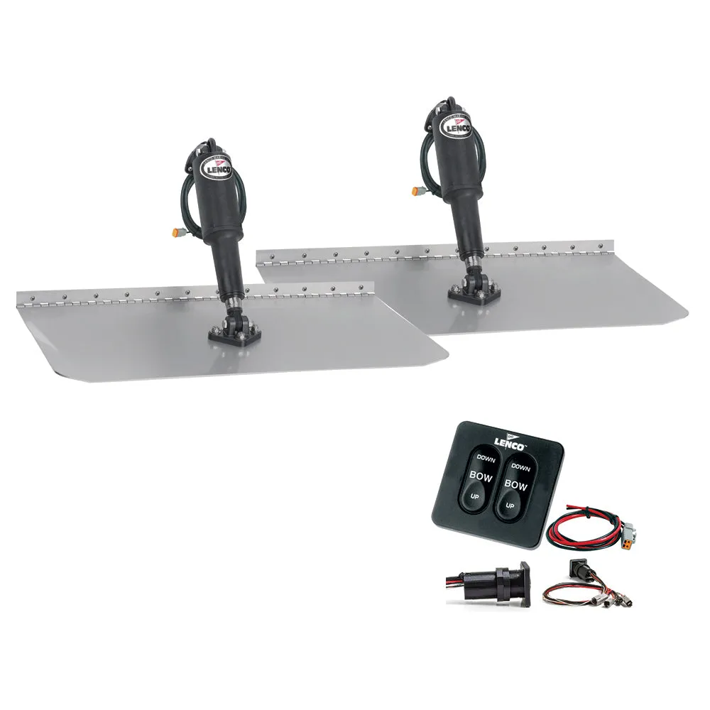 Lenco 12" x 30" Standard Trim Tab Kit w/Standard Tactile Switch Kit 12V [TT12X30]