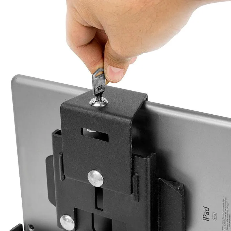 LockVise™ Metal Locking Tablet Mount with Drill Base Mount and Magnetic Lightning Charge Cable for Commercial and Enterprise