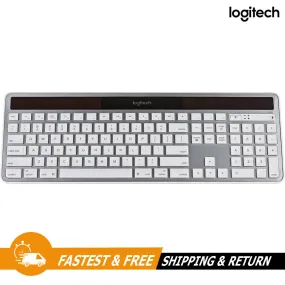 Logitech K750 Wireless Solar Recharging Slim Keyboard for Mac 920-003677, Silver