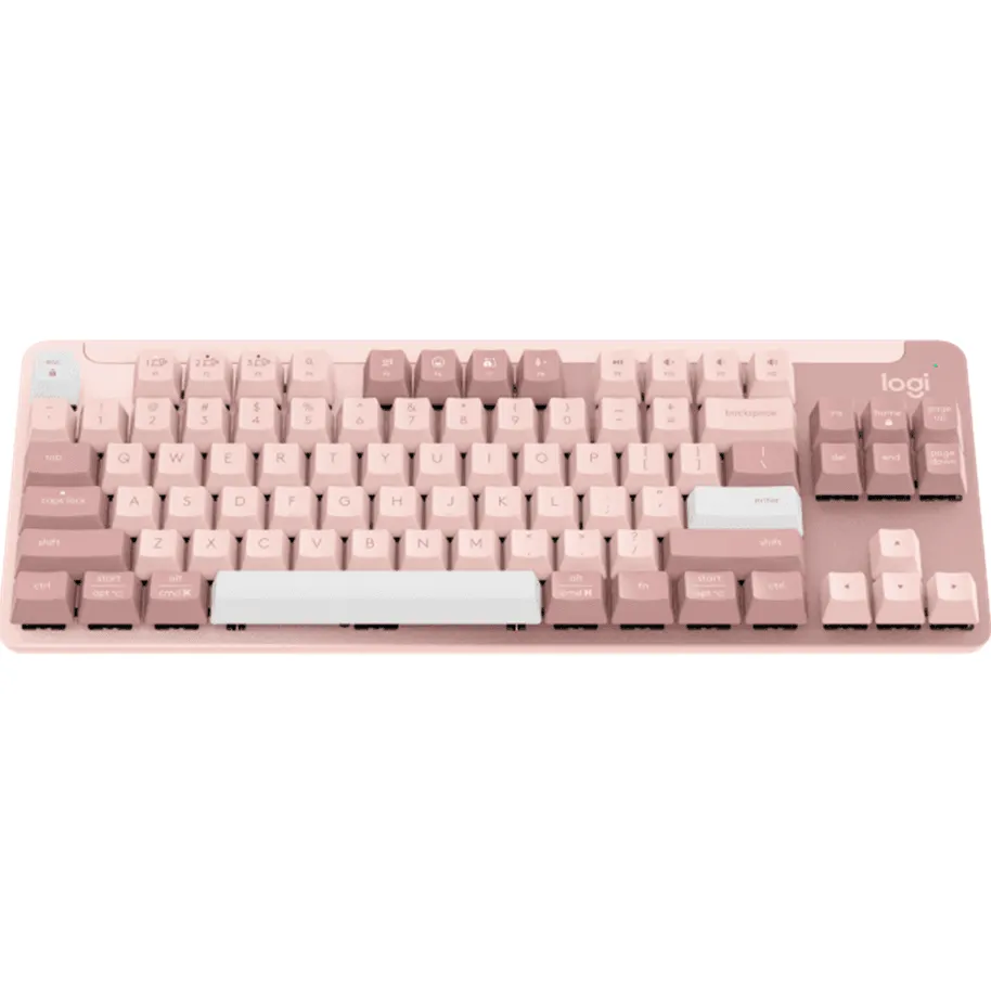 Logitech K855 Signature Mechanical Keys Wireless Keyboard Mini Compact TKL Rose Pink