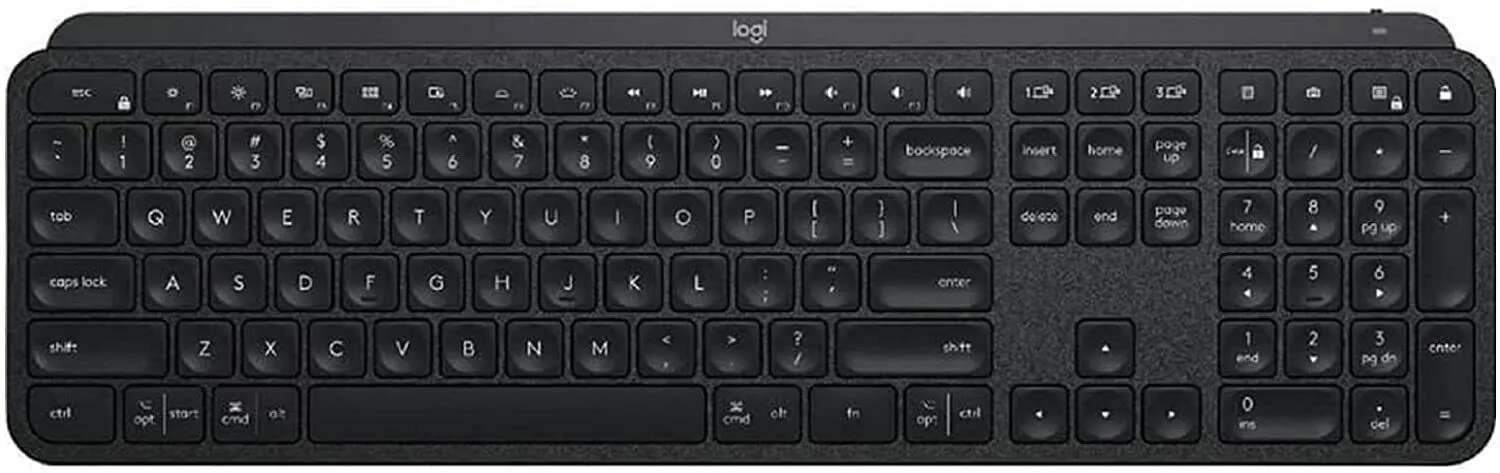 Logitech MX Keys Advanced Wireless Smart Illuminated Keyboard 920-009295, Black