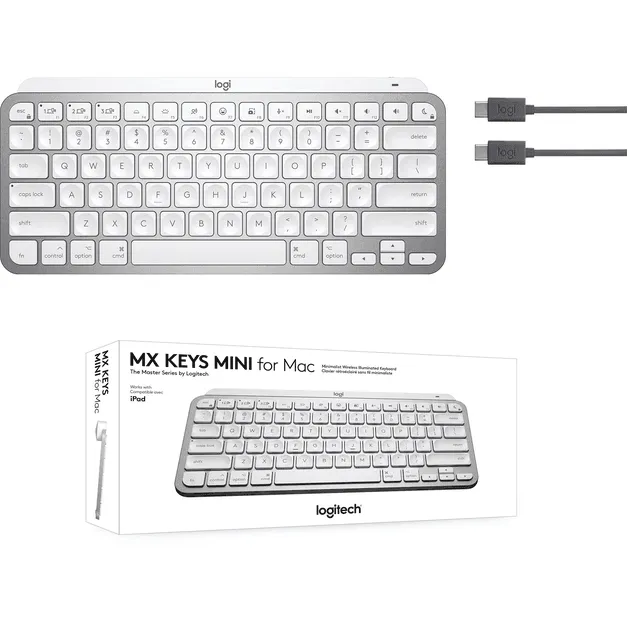 Logitech MX Keys Mini For Mac Compact Wireless Illuminated Keyboard Advanced TKL