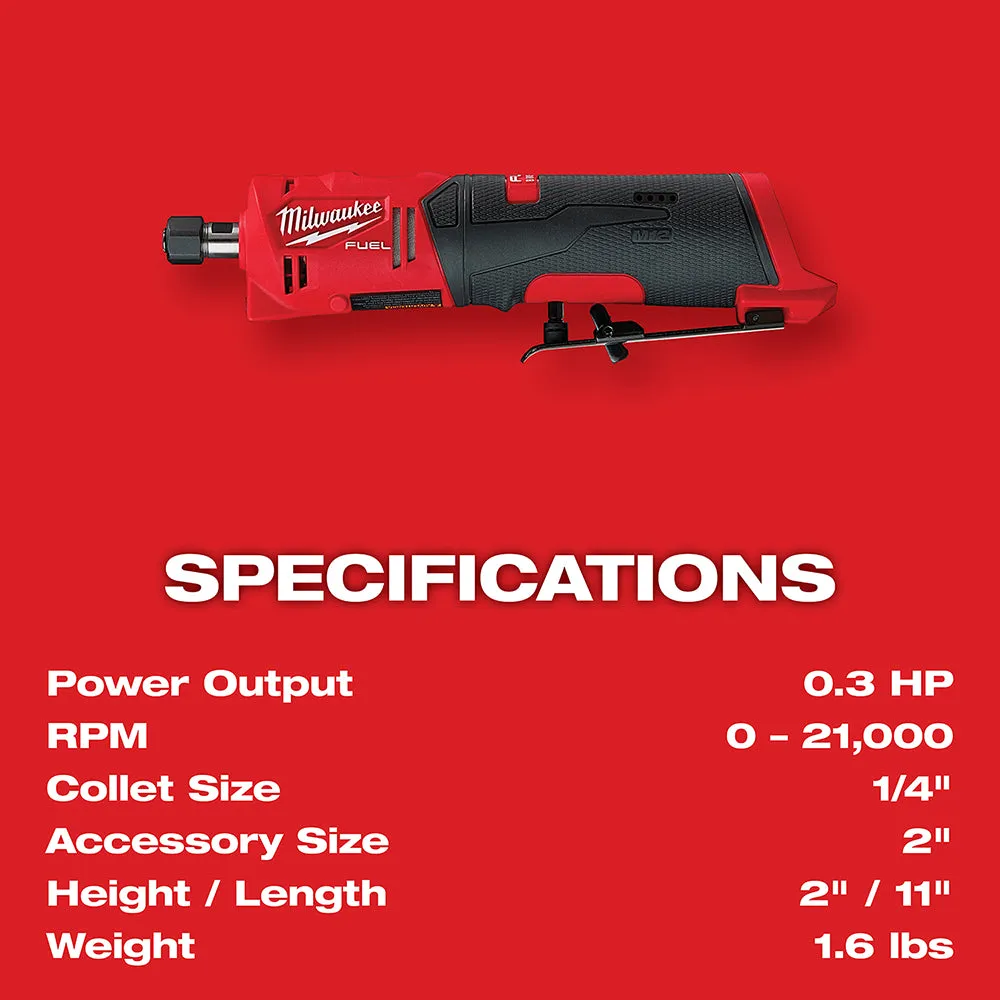 Milwaukee 2505-22x2SDG M12 FUEL 12V Installation Drill/Driver Kit w/ Die Grinder