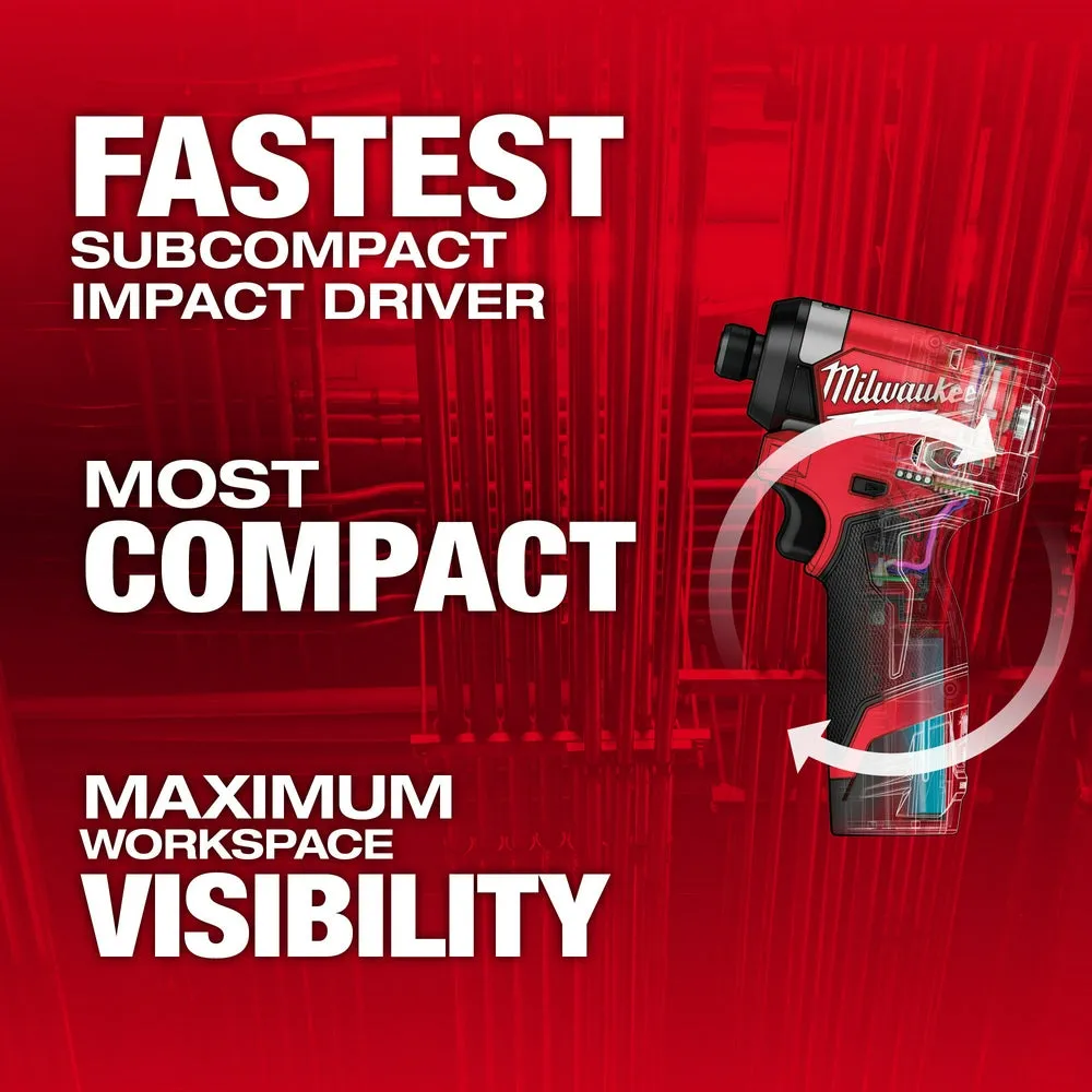 Milwaukee 3453-22 M12 FUEL 12V 1/4 Hex Cordless Li-Ion Impact Driver Kit