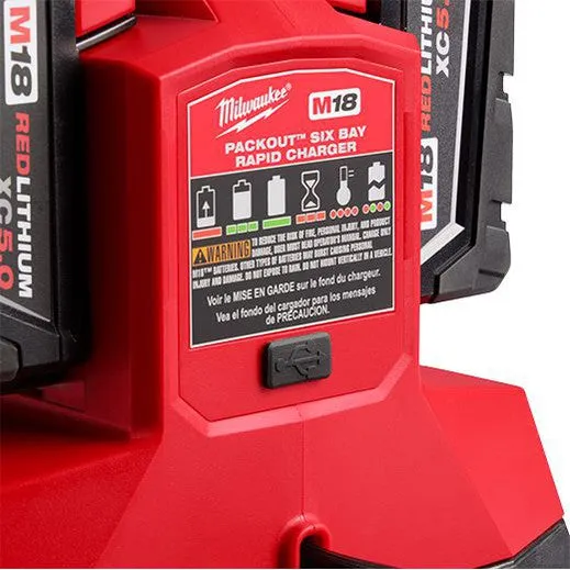 MILWAUKEE M18™ PACKOUT™ Six Bay Rapid Charger 48-59-1809