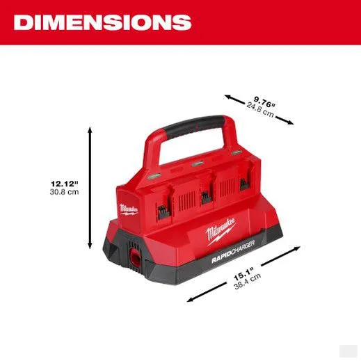 MILWAUKEE M18™ PACKOUT™ Six Bay Rapid Charger 48-59-1809