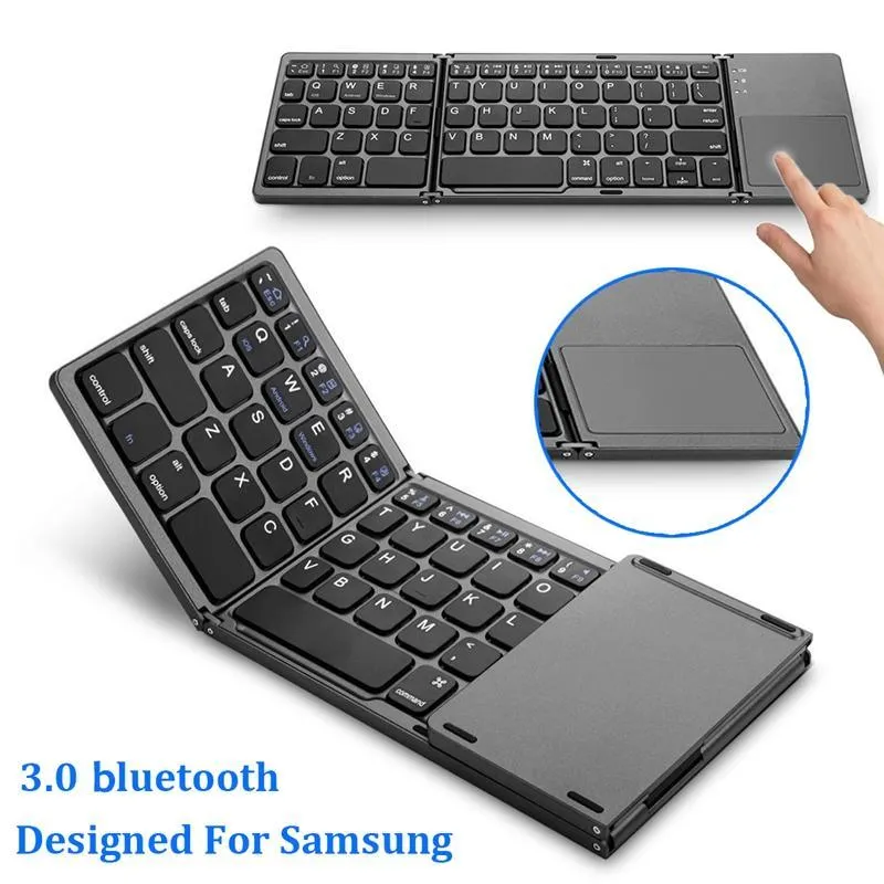 Mini Bluetooth 3.0 Folding Keyboard Touchpad For Samsung Dex Windows/iOS/Android Systems