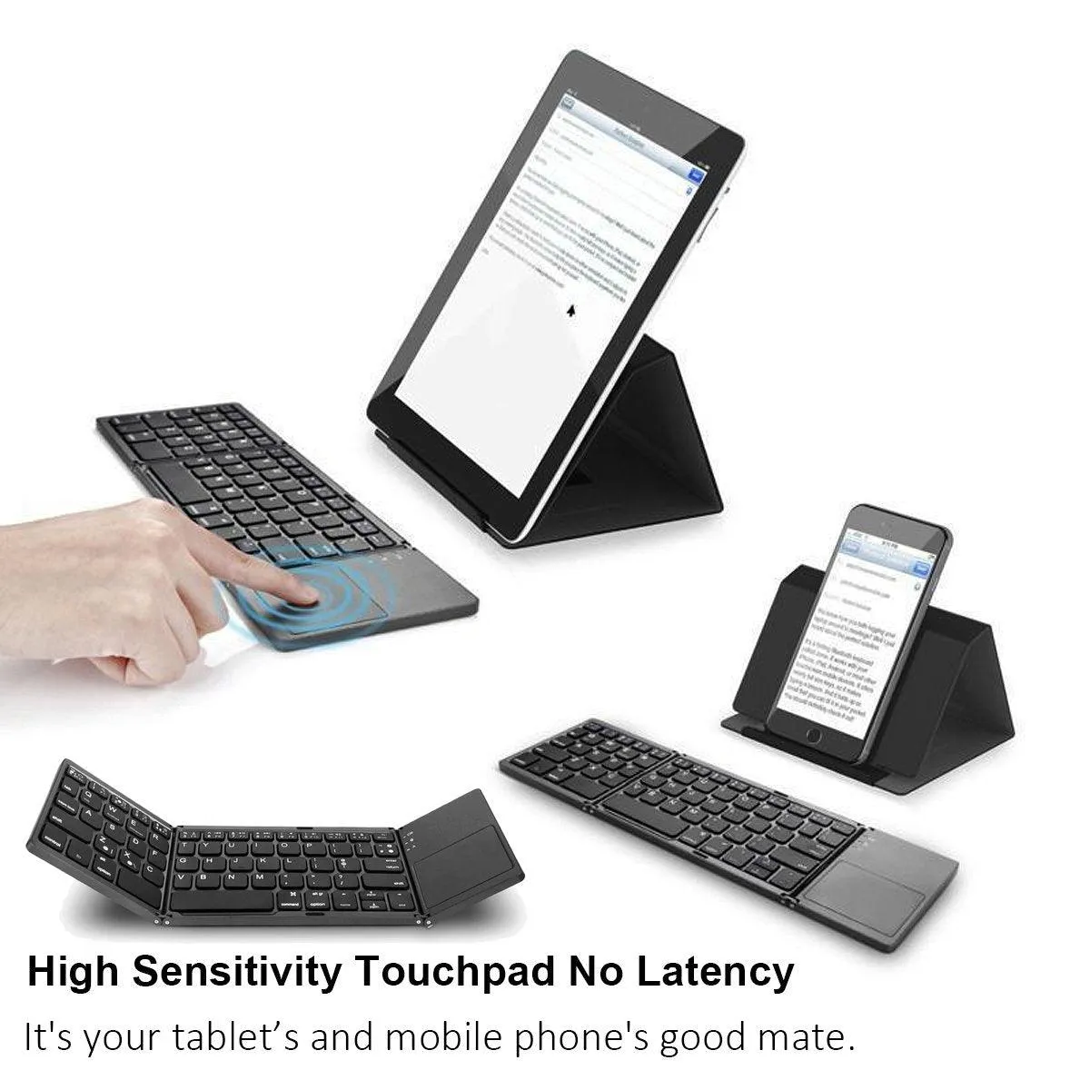 Mini Bluetooth 3.0 Folding Keyboard Touchpad For Samsung Dex Windows/iOS/Android Systems